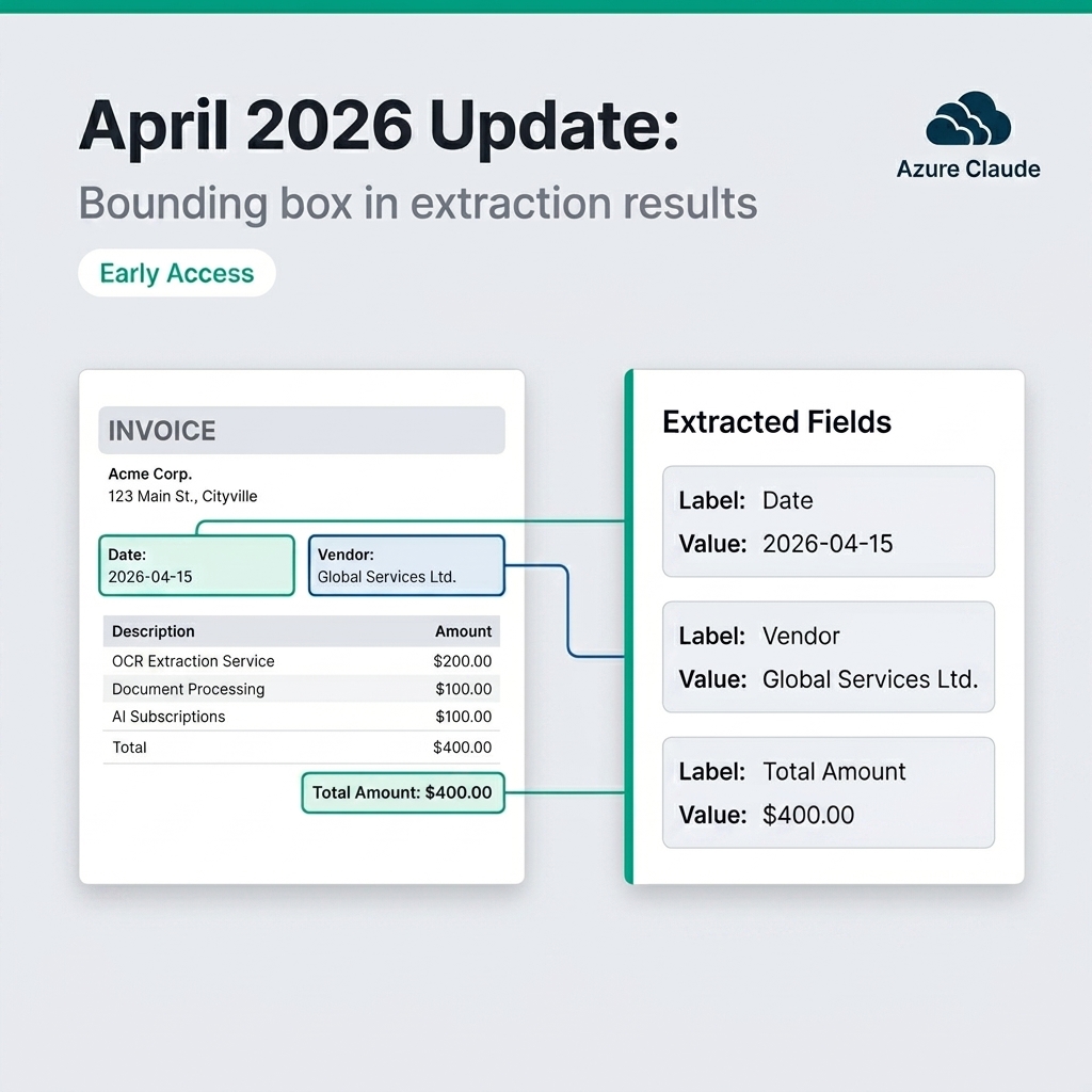 FormX April 2026 Update: Bounding Boxes, Azure Claude Support, and More