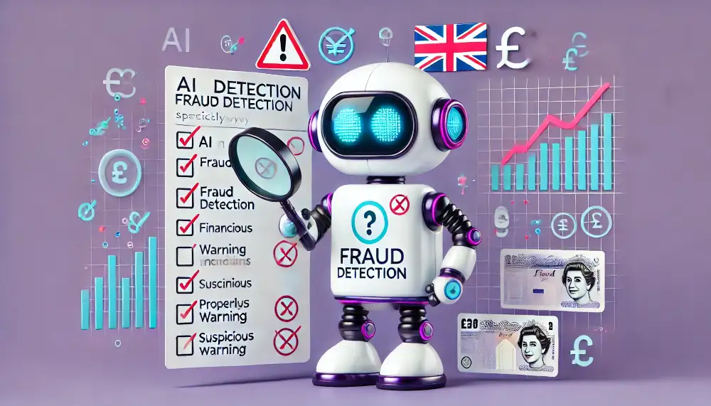 AI system analyzing invoice data for fraud detection.